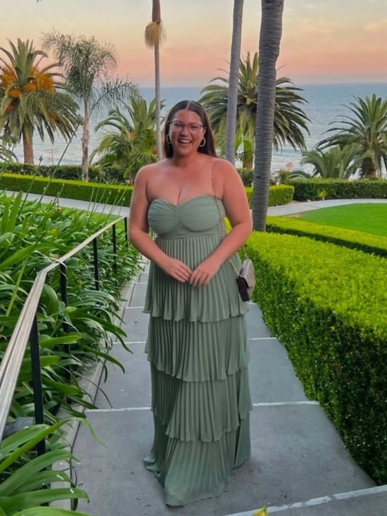 Lulus Dresses & Skirts - LULU'S Seriously Sensational Sage Brush Strapless Tiered Maxi Dress